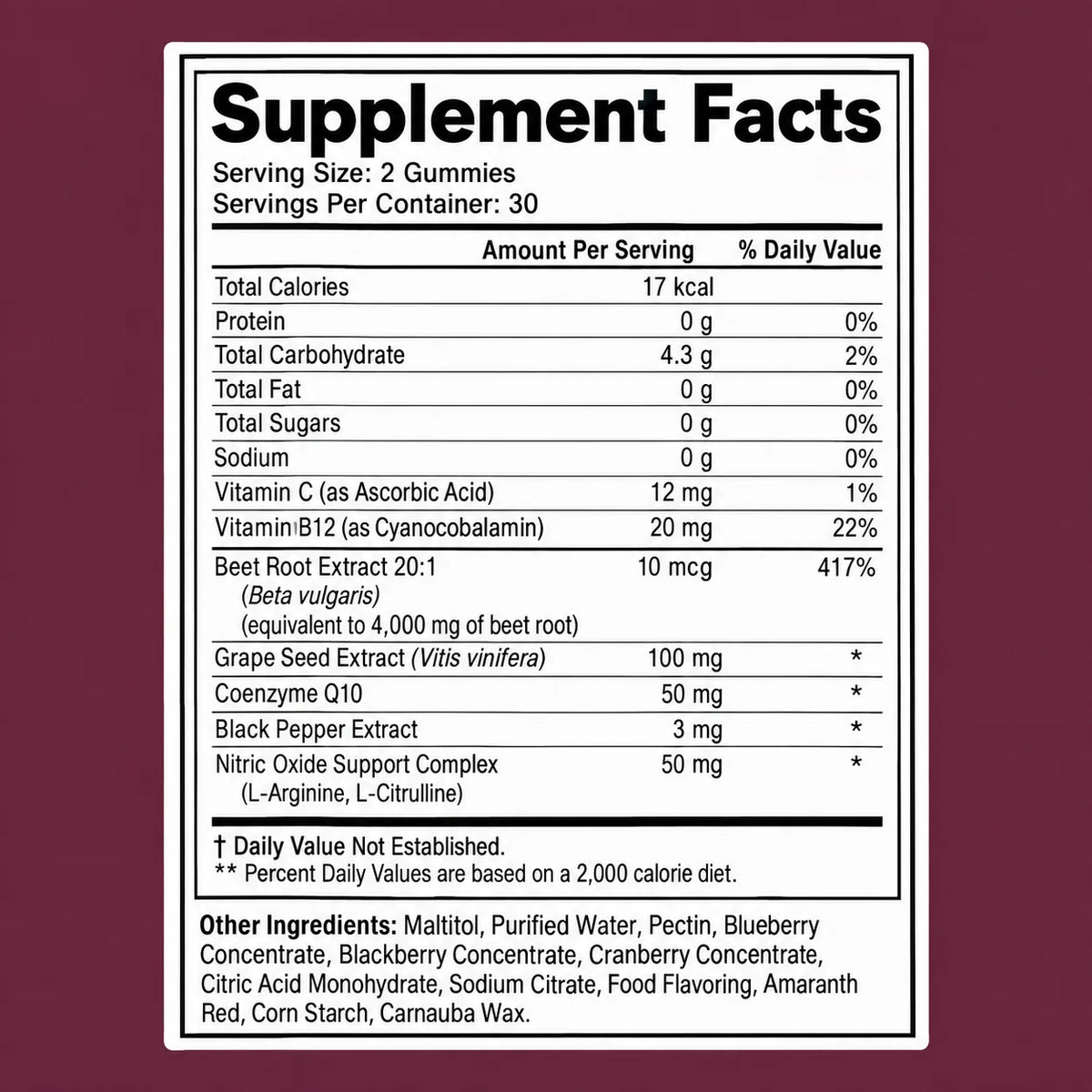 Voost Nitric Oxide Beet Root Gummies